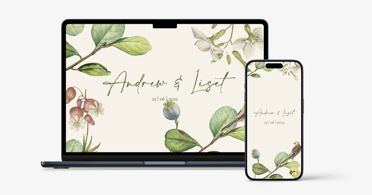 Wedding website template