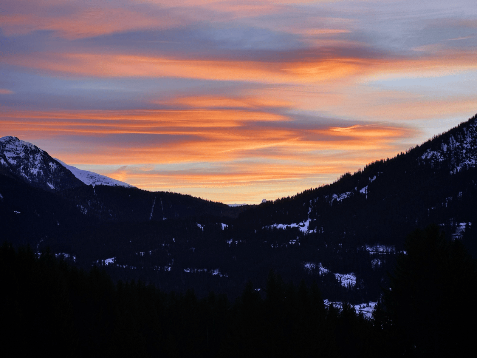 Klosters's snowy mountains