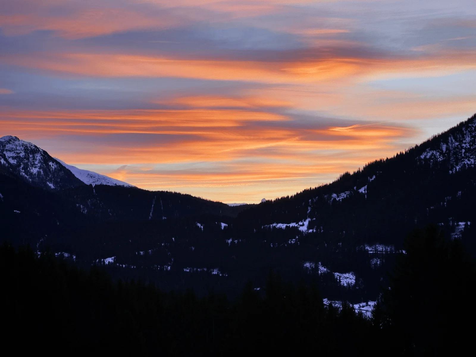Klosters's snowy mountains